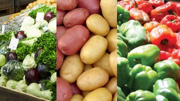 Collage di cibo fresco