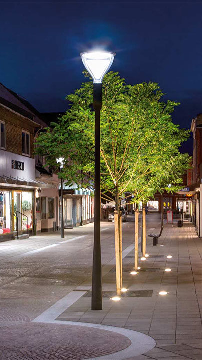La soluzione di illuminazione stradale urbana Philips Metronomis LED è la scelta ideale per il centro città di Naestved, in Danimarca