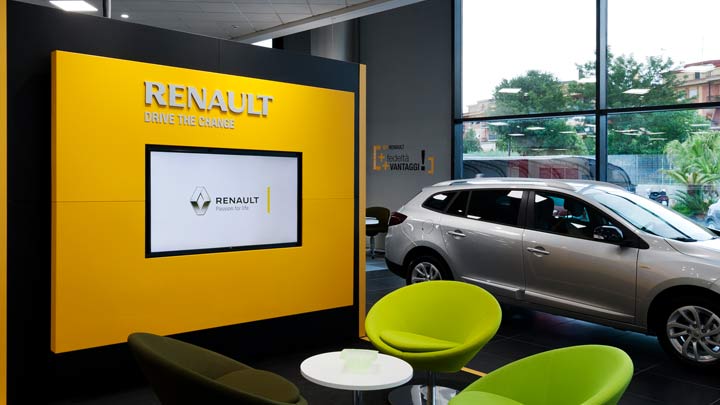 Illuminazione concessionaria renault