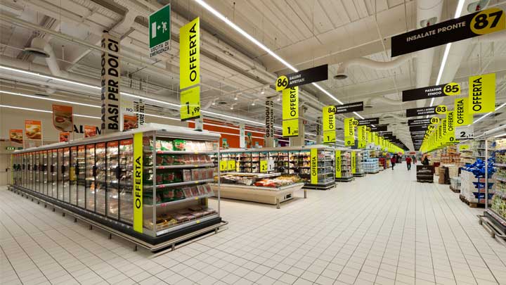 Illuminazione supermercato